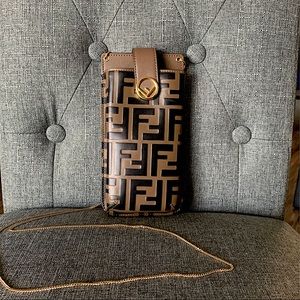 Fendi Leather Phone Pouch